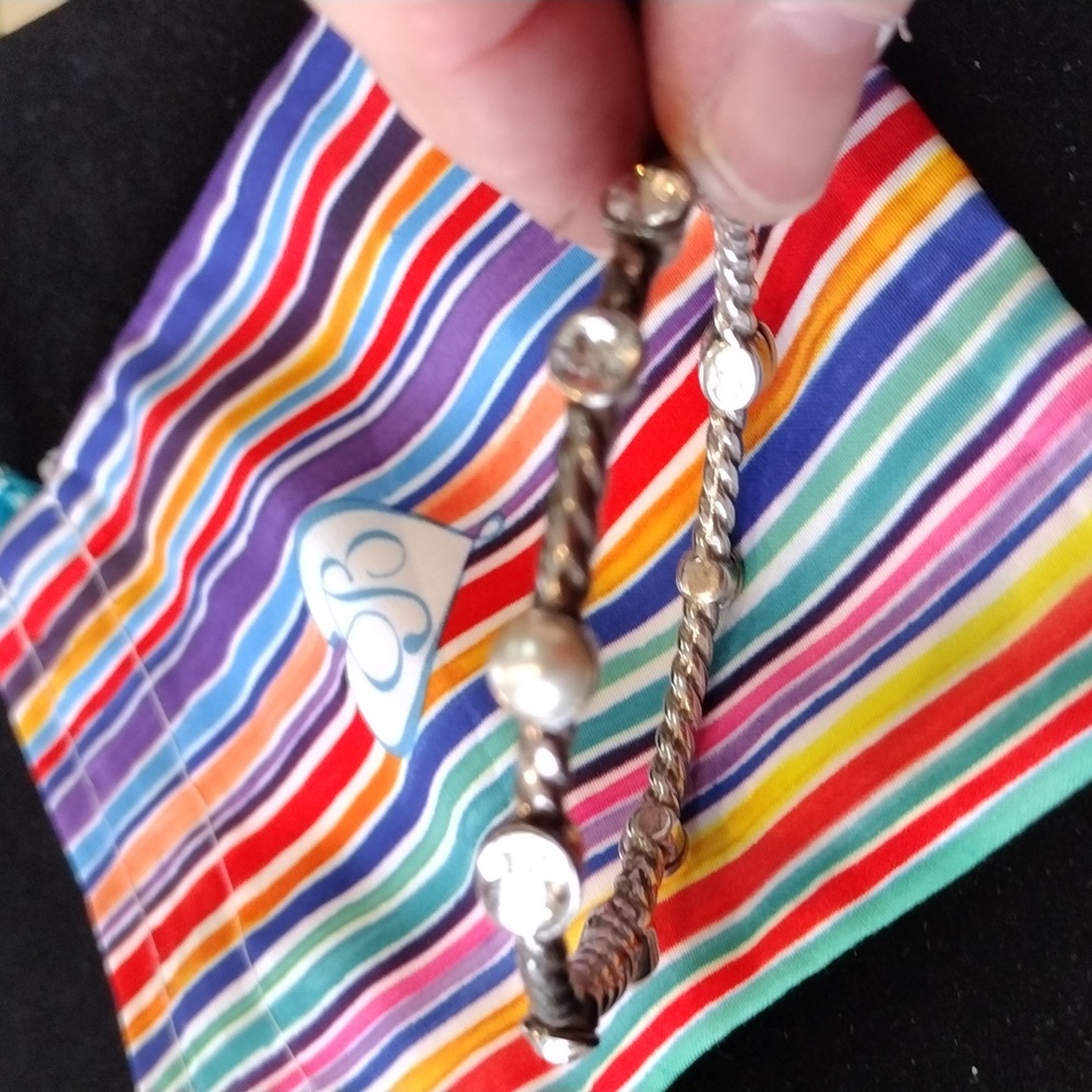 Brighton Monte Carlo Hinge silver tone bangle